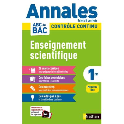 9782091575209-Annales ABC du BAC 2021 - Enseignement Scientifique 1re - Corrigé--0