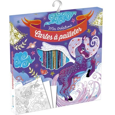 9782324025686-Cartes à pailleter - Chevaux magiques--0