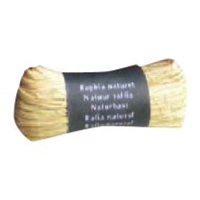 3065501960717-Maildor - Pelote de raphia naturel - ruban d'emballage 50 g - naturel-Angle gauche-0