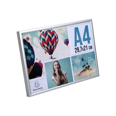 3130630847588-Cadre photo Exacompta - 21 x 29,7 cm (A4) - aluminium-Angle gauche-1