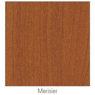 3253310150171-Bureau droit IDRA - Vague à droite - L160 cm - Pieds blancs - plateau imitation Merisier--3