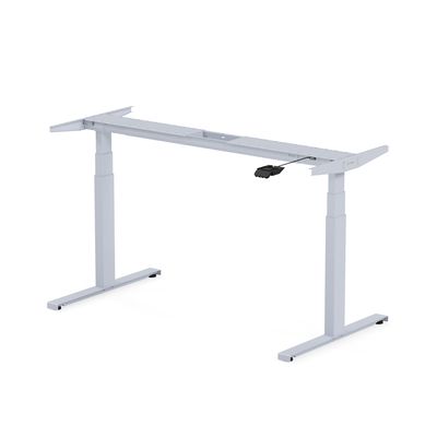 3760350281357-Bureau électrique UGO - L140x80cm - pieds gris - plateau imitation chêne Stone--2