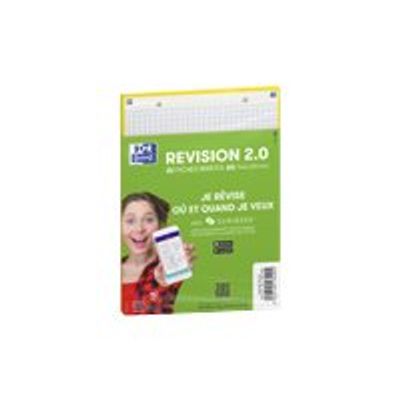 3020120169477-Oxford REVISION 2.0 - Pack de 32 Fiches Bristol Scribzee - A6 - petits carreaux - non perfo-Angle gauche-2