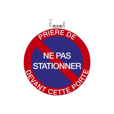 3130630671046-Exacompta - Panneau de signalisation - Ne pas stationner devant cette porte - 20 cm de diamètre-Avant-0