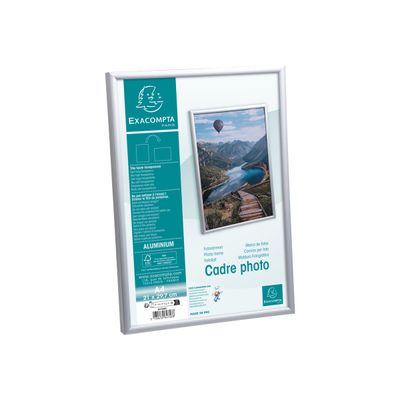 3130630847588-Cadre photo Exacompta - 21 x 29,7 cm (A4) - aluminium-Angle gauche-3