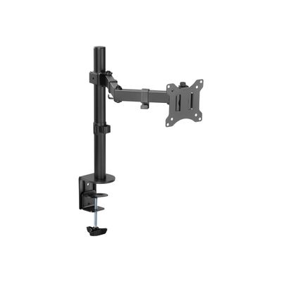 3303170105252-T'nB - Bras porte-écran simple réglable - noir-Angle gauche-3