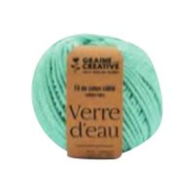 3532432003221-Graine Creative - fil de coton câblé pour macramé - 2.5 mm x 80 m - vert d'eau-Avant-0