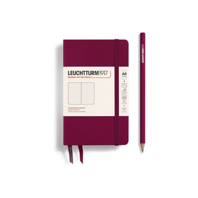 4004117551994-Leuchtturm1917 - Carnet de notes rigide A6 - pointillés - bordeaux-Avant-0