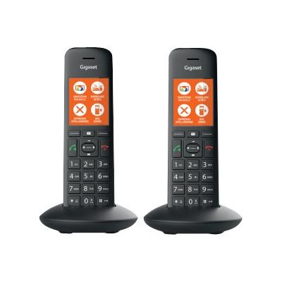 4250366851198-Gigaset C570A Duo - téléphone sans fil - avec répondeur + combiné supplémentaire - noir-Avant-1