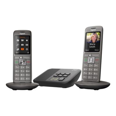 4250366853604-Gigaset CL660A Duo - téléphone sans fil - avec répondeur + combiné supplémentaire - anthracit-Avant-0