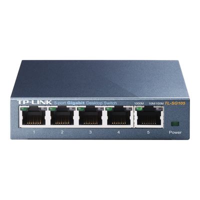 6935364083519-TP-Link TL-SG105  - Switch de bureau 5 ports Gigabit - Boîtier métal-Avant-1
