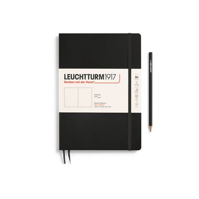 4004117468292-Leuchtturm1917 - Carnet de notes souple - composition B5 - uni - noir-Avant-0