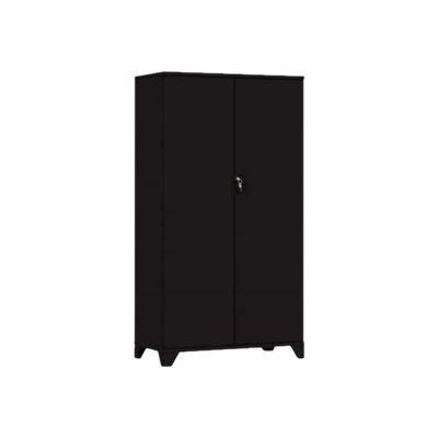 3219099252963-Armoire démontable à portes battantes avec pieds - 168x80 cm - rouge nacré-Avant-0