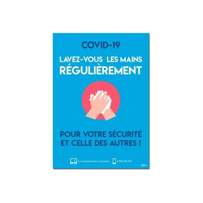 5014702142260-Avery - Affiche de sécurité amovible A4 - lavez-vous les mains régulièrement-Avant-0