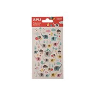 8410782150473-Apli - 1 feuille gommettes éléphants-Avant-0