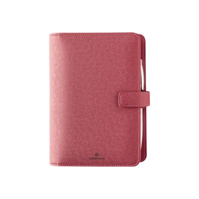 3664447061269-Oberthur Salisbury 17 - Organiseur - semainier - 100 x 170 mm - vieux rose-Avant-0