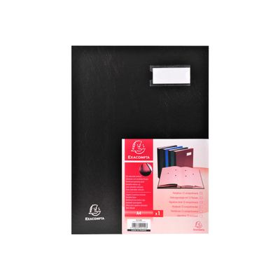 3130630241218-Exacompta - Parapheur 12 compartiments - noir-Avant-0