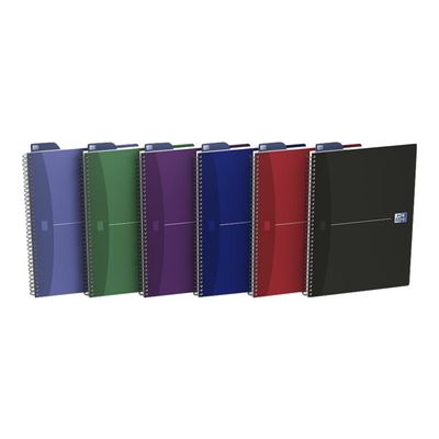 3020120022116-Oxford Office Essentials - Cahier à spirale A4 (21x29,7 cm) - 180 pages - ligné - disponib-Angle gauche-7