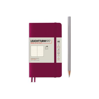 4004117583056-Leuchtturm1917 - Carnet de notes souple A6 - pointillés - bordeaux-Avant-0