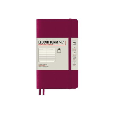 4004117582950-Leuchtturm1917 - Carnet de notes souple A6 - ligné - bordeaux-Avant-0