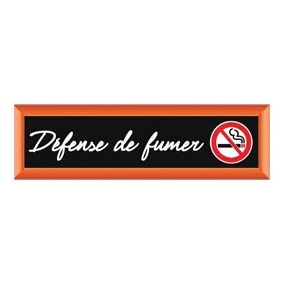 3462620089785-Bequet - Plaque adhésive "Terra" - Défense de fumer - 17 x 5 cm - faux cadre bois-Avant-0