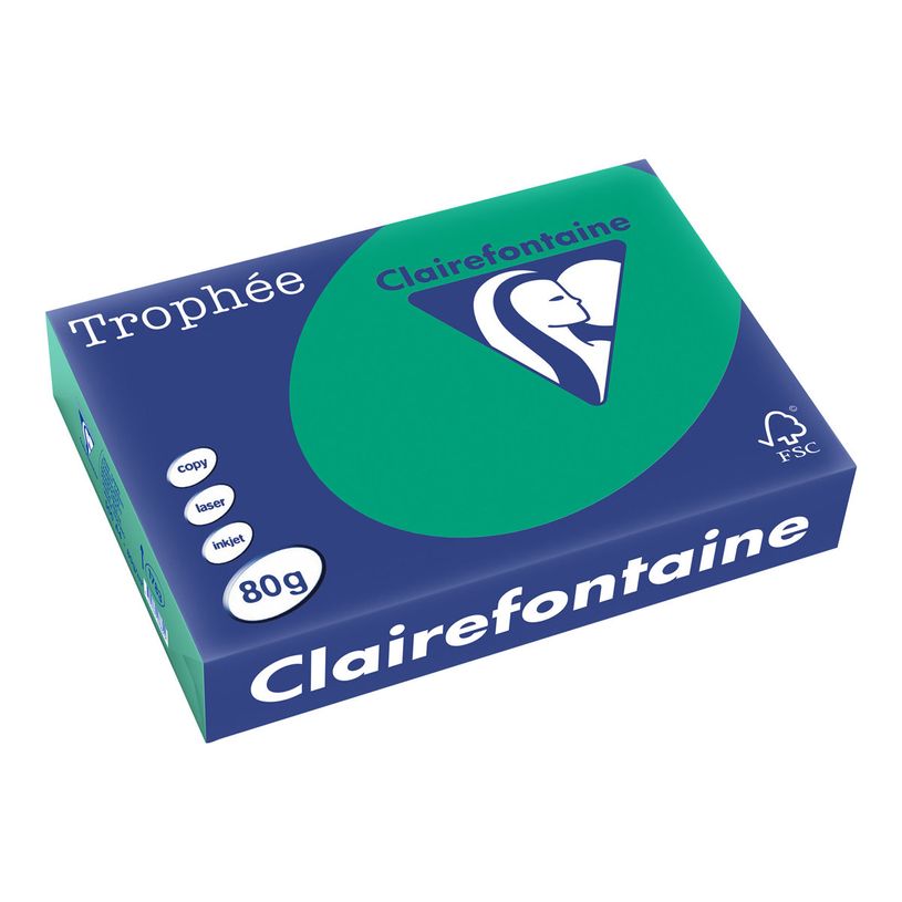 3329680178302-Clairefontaine Trophée - Papier couleur - A4 (210 x 297 mm) - 80 g/m² - Ramette de 500 feuill-P_1783_1-0