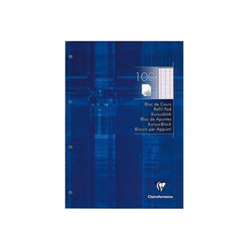 3329680058192-Clairefontaine - Bloc de cours A4 - 200 pages (100 feuilles) - grands carreaux (Seyes) - perfor-P_5819_1-0