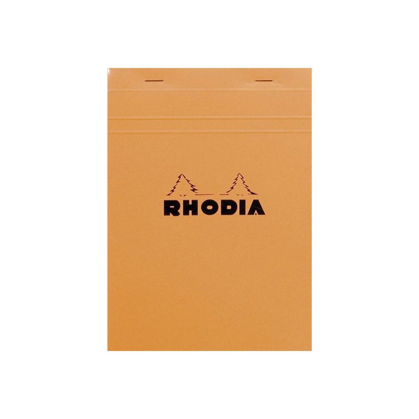 3037920166001-Rhodia Basics - Bloc notes - A5 - 160 pages - réglé avec marges - 80g - orange-P_16600_1-0