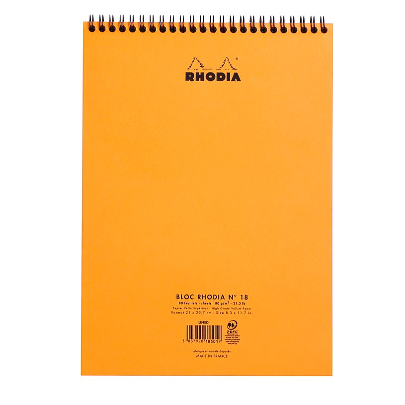 3037920185002-Rhodia - Bloc notes à spirale - A4 - 80 pages - petits carreaux-P_18500_2-1