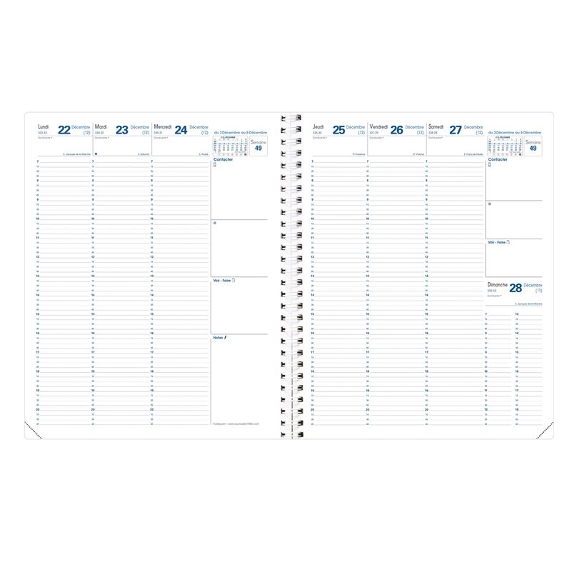 3371010125906-Agenda Impala Eurequart - 1 semaine sur 2 pages - 24 x 30 cm - noir - Quo Vadis-P_26103_4-1