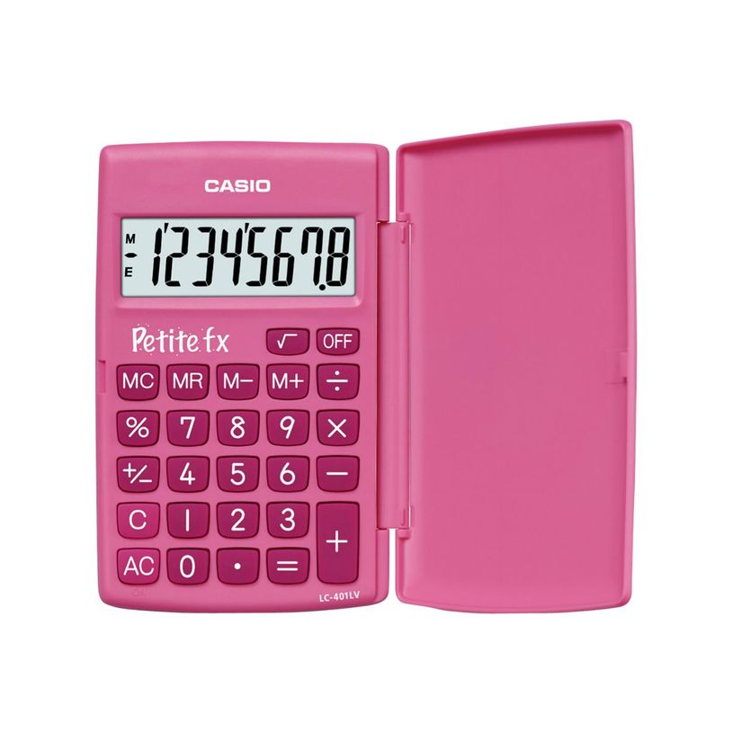 0400000282213-Calculatrice de poche Casio Petit-FX LC-401LV - 8 chiffres - alimentation batterie - rose-P_28221_1-0