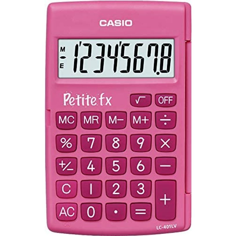 0400000282213-Calculatrice de poche Casio Petit-FX LC-401LV - 8 chiffres - alimentation batterie - rose-P_28221_2-1