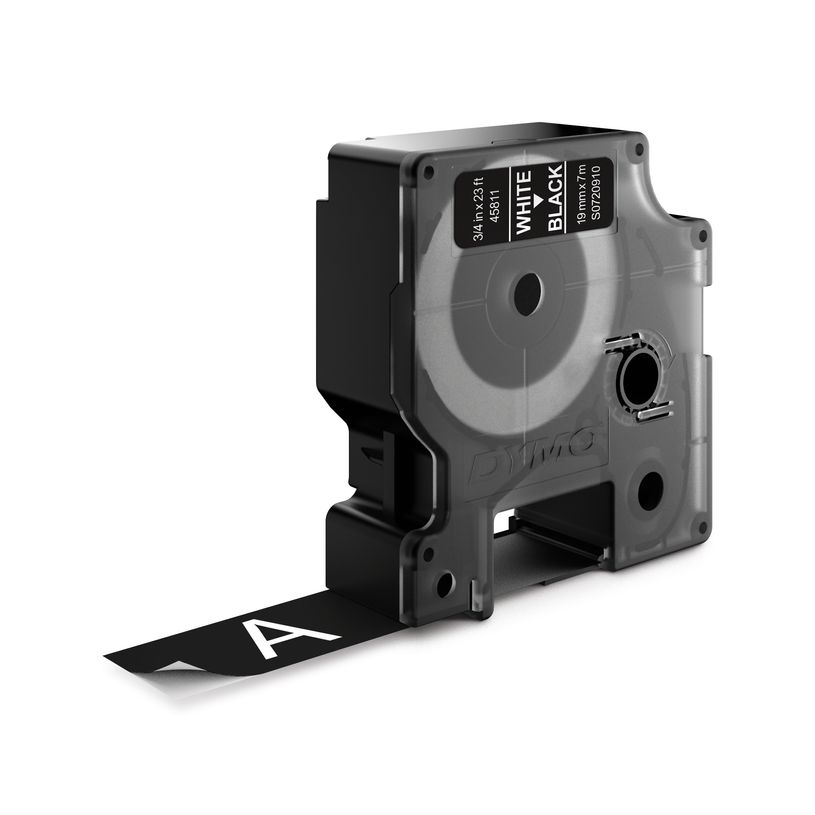 5411313452212-Dymo D1 - Ruban d'étiquettes auto-adhésives - 1 rouleau (19 mm x 7 m) - fond noir écriture -P_45811_6-1