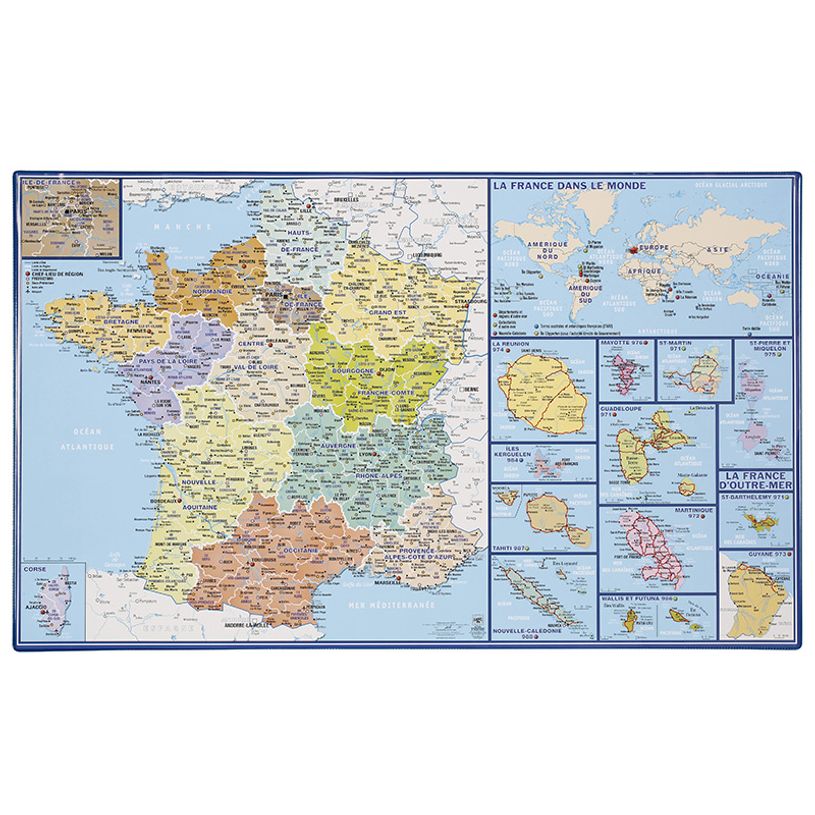 3135251367095-Viquel - Sous-main France / Dom Tom - 59,8 x 36,5 cm-P_13670908_1-0