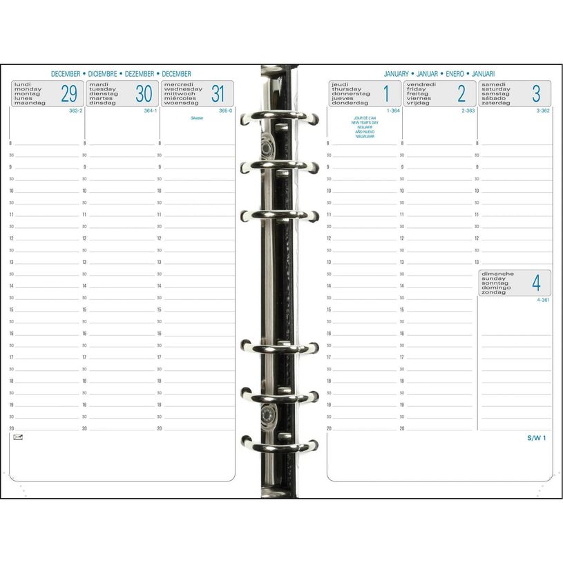 3660942001250-Exacompta Exatime 17 - Recharge pour organiseur - 1 semaine sur 2 pages à la verticale - 16 mois - 10,--0