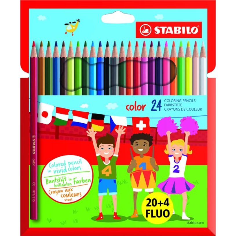 3168071861245-STABILO Color - 24 Crayons de couleur (20 couleurs classiques + 4 fluo)-P_186124_1-0