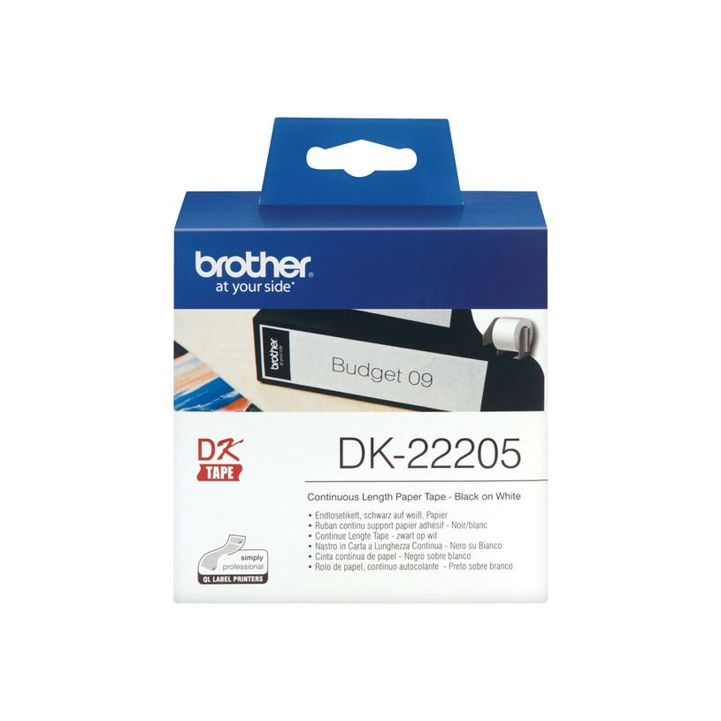 4977766628198-Brother DK-22205 - Ruban d'étiquettes auto-adhésives - 1 rouleau (62 mm x 30,5 m) - fond bl-P_222050_1-3