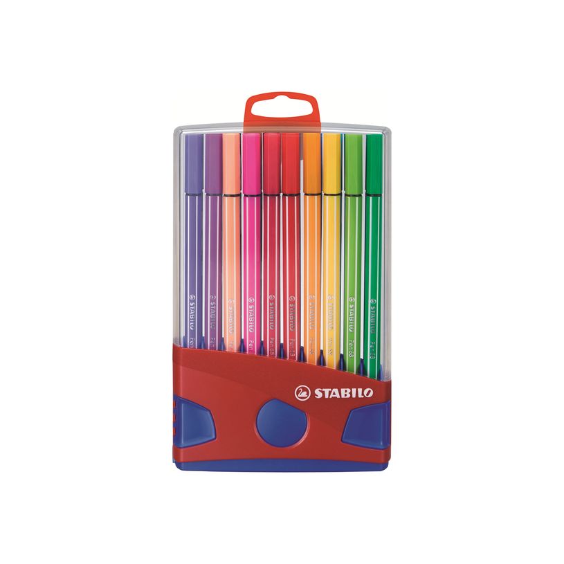 4006381354462-STABILO Pen 68 - feutre - noir, vert, jaune, orange, brun, violet, rose, vert clair, bleu d'outremer, rouge foncé, bleu prussien, lilas, gris foncé, bleu foncé, carmin, bleu turquoise, ocre foncé, azur, vert turquoise, co-P_300009706_2-1
