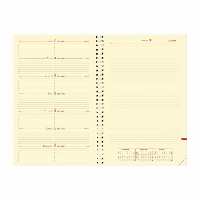 0403000200621-Agenda spiralé Impala Note 24 avec répertoire - 1 semaine sur 2 pages - 16 x 24 cm - noi-P_300020062_2-1