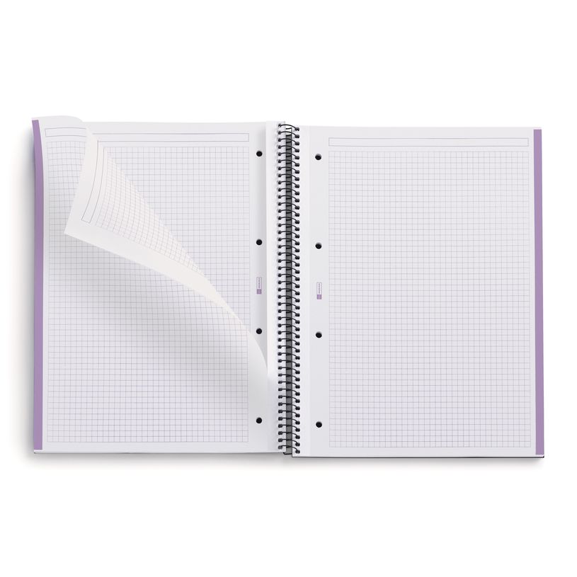 8422593060902-Notebook ECO EMOTIONS, carton recyclé, A4, quadrillage 5x5 mm, 80 feuilles de 1 couleur, Miquelrius, L--2