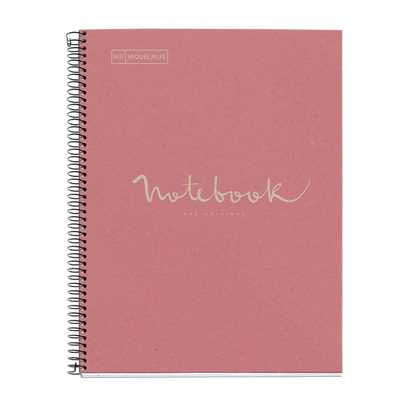 8422593060933-Notebook carton recyclé, A4 quadrillage 5x5 mm, 80 feuilles de 1 couleur, gamme ECO EMOTIONS, Miquelri--0