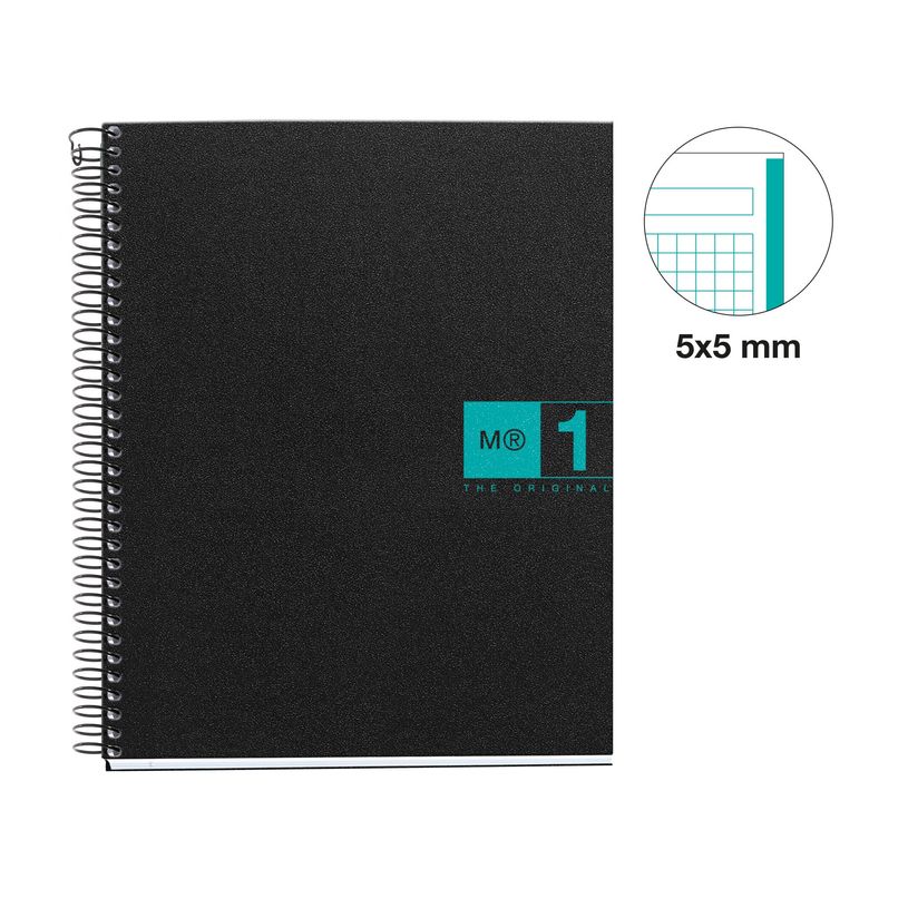8422593026564-THE ORIGINAL NOTEBOOK, couverture souple, A5, quadrillage 5x5 mm, 80 feuilles de 1 couleur, Miquelrius,--2