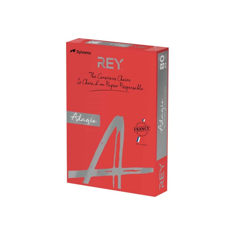 3368220102902-Rey Adagio - Papier couleur - A4 (210 x 297 mm) - 80 g/m² - Ramette de 500 feuilles - rou-P_300044646_1-0