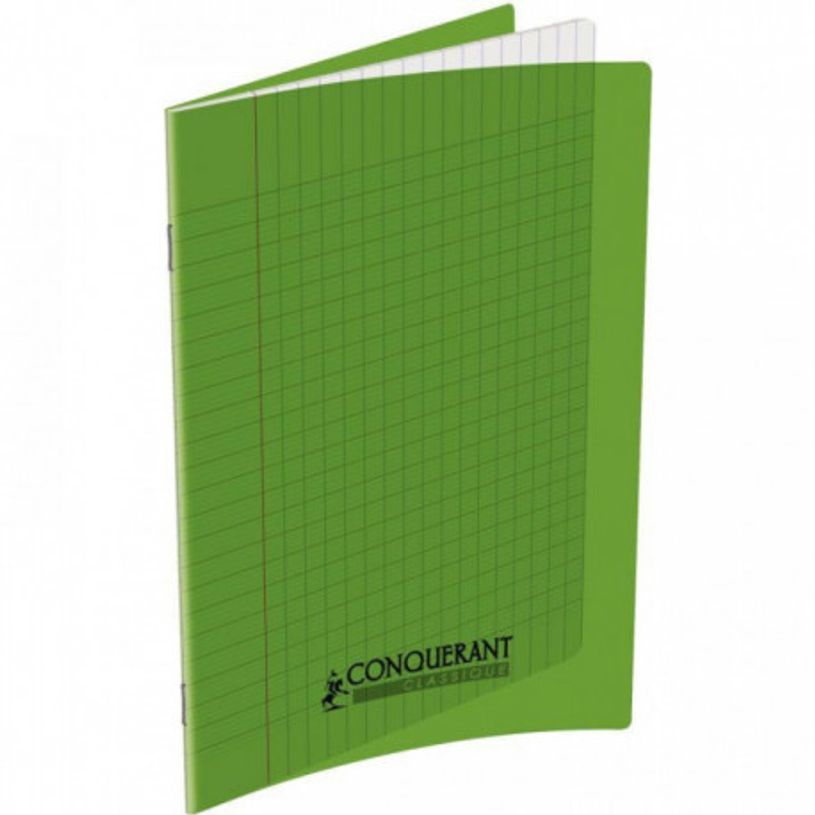 3020120106380-Conquérant Classique - Cahier polypro A4 (21x29,7cm) - 140 pages - grands carreaux (Seyes-P_300048891_1-0