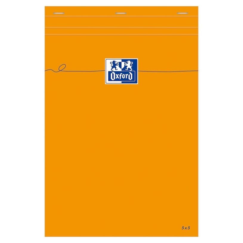3020121062814-Oxford - Bloc notes - A4 - 160 pages - petits carreaux - 80G - orange-P_301207_1-0