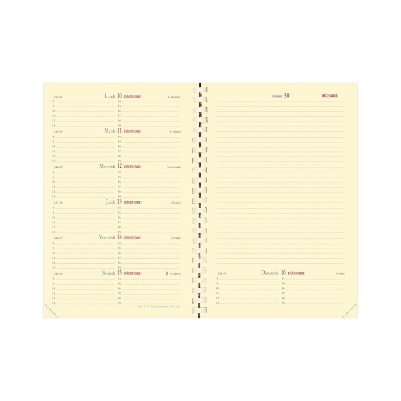 3371010448388-Agenda à spirale Soho Note 15S - 1 semaine sur 2 pages - 10 x 15 cm - rouge - Quo Vadis--1