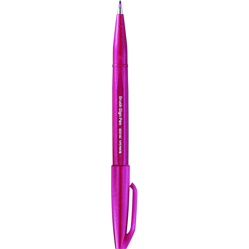 4902506364999-Pentel Sign pen - Feutre pinceau à pointe souple - rouge framboise-P_400001329_1-0