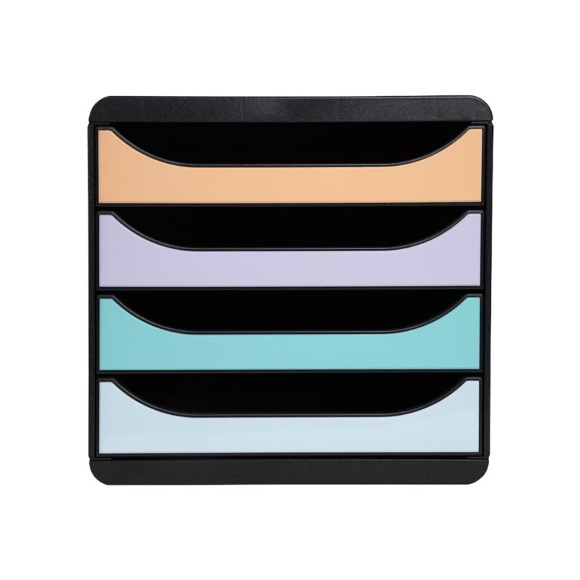 9002493424593-Exacompta BigBox - Module de classement 4 tiroirs - noir/pastel glossy-P_400001526_2-1