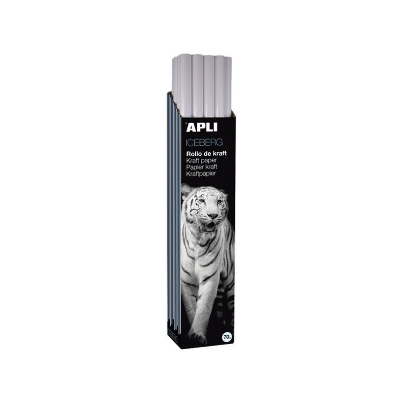 8410782133674-Apli Agipa - Papier cadeau kraft - 100 cm x 3 m - 70 g/m² - blanc-P_400002040_1-0