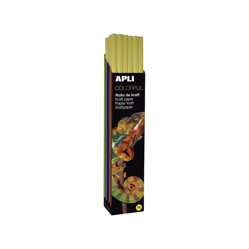 0000005809370-Apli Agipa - Papier cadeau kraft - 100 cm x 3 m - 70 g/m² - jaune-P_400002045_1-0